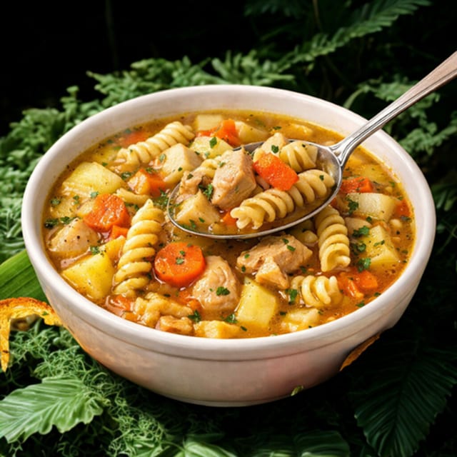 Island Chicken Pasta Soup